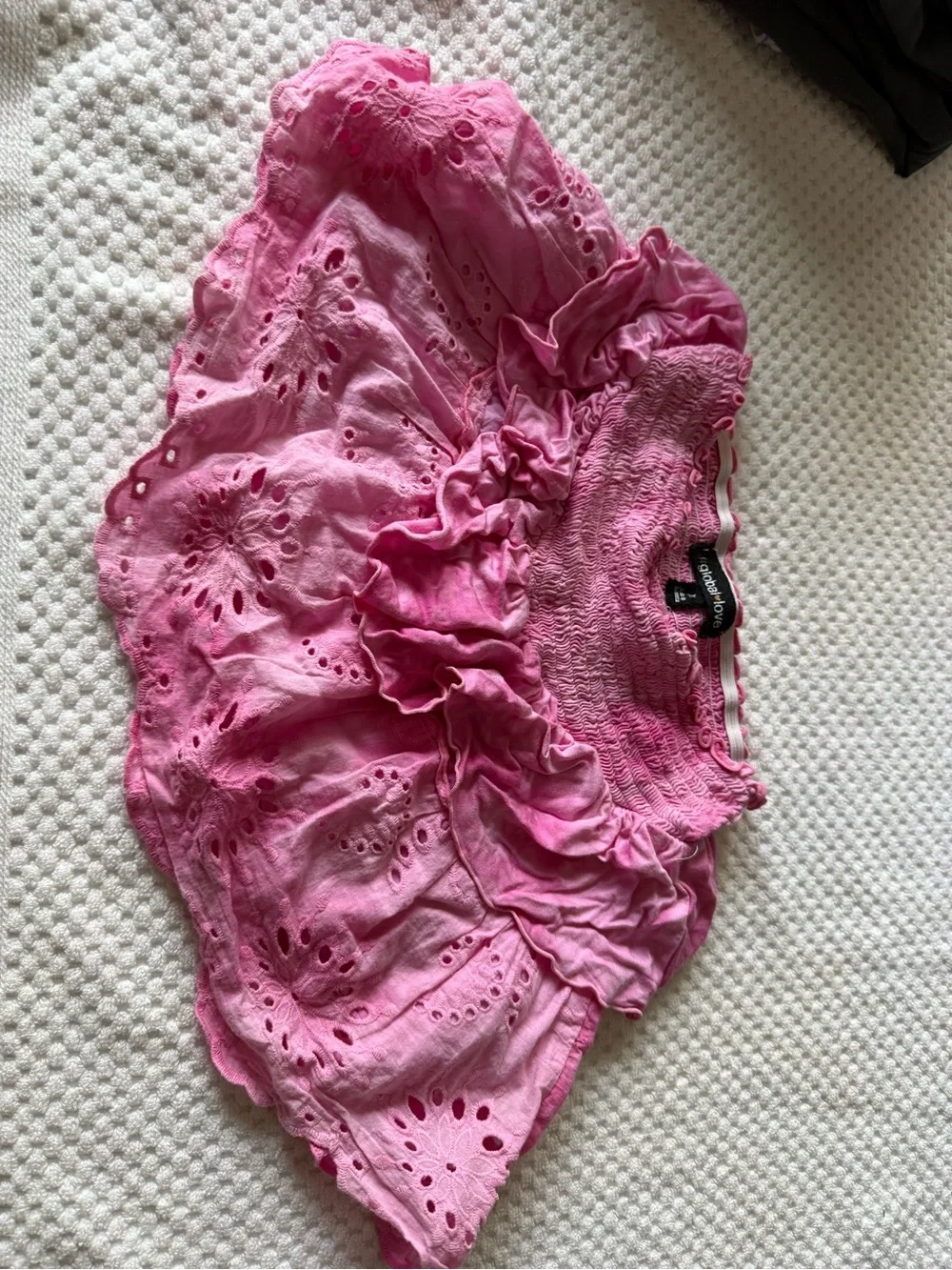 Global Love Girls' Pink Smocked Skirt - Medium